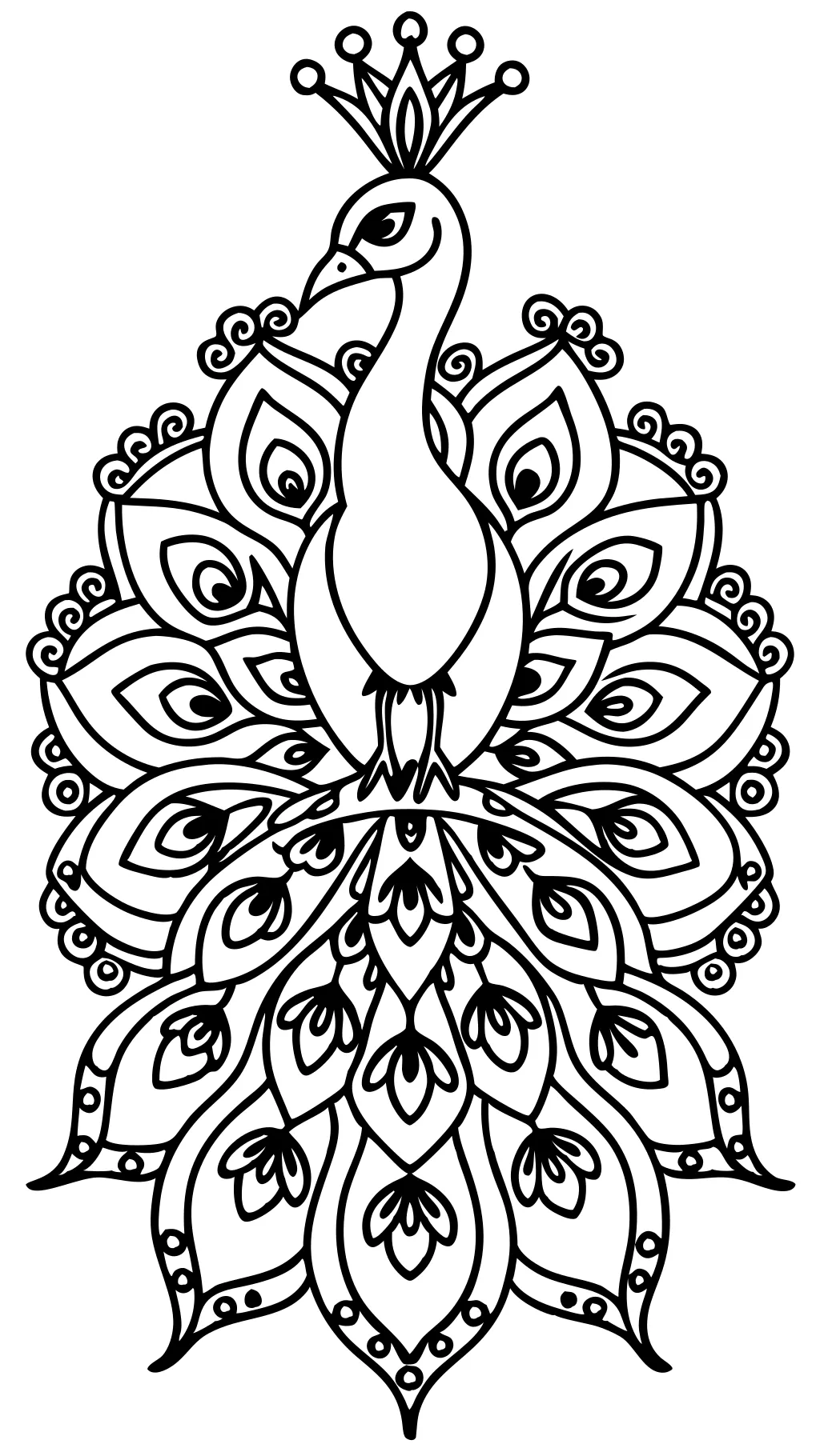 printable peacock coloring pages